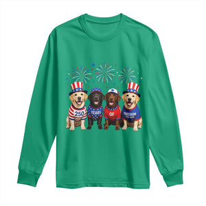 Labrador Retriever Americas 250th Anniversary Long Sleeve Shirt 4th July US 250 Years Of Freedom Dog Lovers 1776 2026