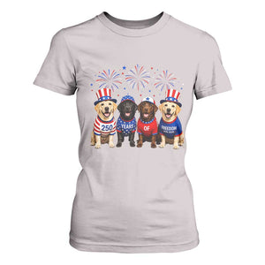 Labrador Retriever Americas 250th Anniversary T Shirt For Women 4th July US 250 Years Of Freedom Dog Lovers 1776 2026