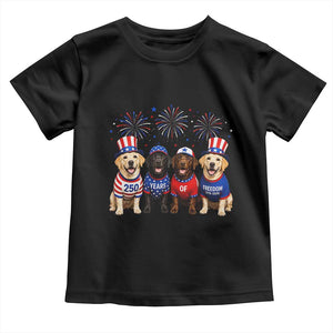 Labrador Retriever Americas 250th Anniversary Toddler T Shirt 4th July US 250 Years Of Freedom Dog Lovers 1776 2026