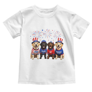 Labrador Retriever Americas 250th Anniversary Toddler T Shirt 4th July US 250 Years Of Freedom Dog Lovers 1776 2026