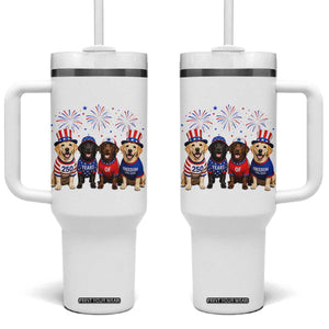 Labrador Retriever Americas 250th Anniversary Tumbler With Handle 4th July US 250 Years Of Freedom Dog Lovers 1776 2026