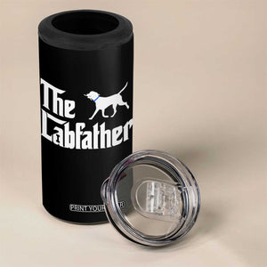 Funny Labrador Dad 4 in 1 Can Cooler Tumbler The Lab Father Fathers Day Gifts For Dog Lovers Dad
