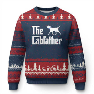 Funny Labrador Dad Ugly Christmas Sweater The Lab Father Fathers Day Gifts For Dog Lovers Dad