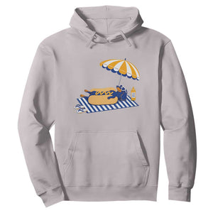 Funny Sausage Dog Hoodie Retro Summer Hot Dog Graphic Dachshund Dog Lover Gift