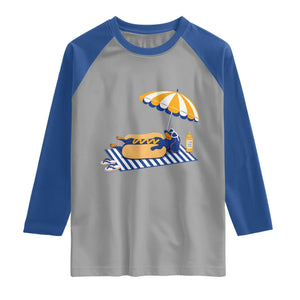 Funny Sausage Dog Raglan Shirt Retro Summer Hot Dog Graphic Dachshund Dog Lover Gift