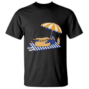 Funny Sausage Dog T Shirt Retro Summer Hot Dog Graphic Dachshund Dog Lover Gift