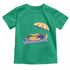 Funny Sausage Dog Toddler T Shirt Retro Summer Hot Dog Graphic Dachshund Dog Lover Gift