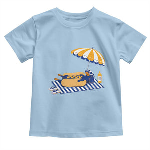 Funny Sausage Dog Toddler T Shirt Retro Summer Hot Dog Graphic Dachshund Dog Lover Gift