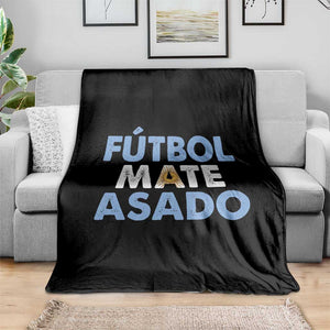 Futbol Mate Asado Argentina Soccer Fan Throw Blanket Argentinian Flag Pride Vintage Football Lovers TS10 Print Your Wear