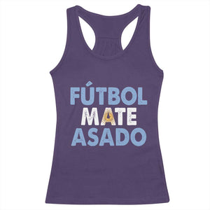 Futbol Mate Asado Argentina Soccer Fan Racerback Tank Top Argentinian Flag Pride Vintage Football Lovers TS10 Purple Print Your Wear