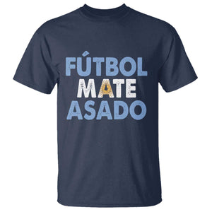 Futbol Mate Asado Argentina Soccer Fan T Shirt Argentinian Flag Pride Vintage Football Lovers TS10 Navy Print Your Wear