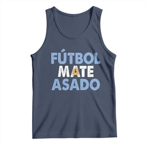 Futbol Mate Asado Argentina Soccer Fan Tank Top Argentinian Flag Pride Vintage Football Lovers TS10 Navy Print Your Wear