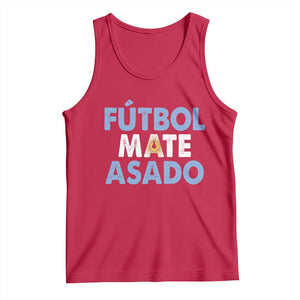 Futbol Mate Asado Argentina Soccer Fan Tank Top Argentinian Flag Pride Vintage Football Lovers TS10 Red Print Your Wear