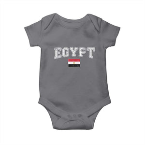 Vintage Egypt Baby Onesie Distressed Flag Patriotic Football Fan Pride Gift for Egyptians TS10 Charcoal Print Your Wear