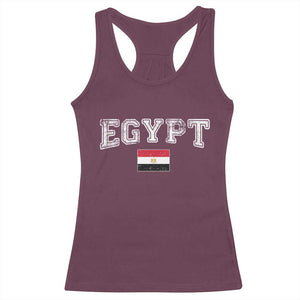 Vintage Egypt Racerback Tank Top Distressed Flag Patriotic Football Fan Pride Gift for Egyptians TS10 Maroon Print Your Wear