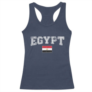 Vintage Egypt Racerback Tank Top Distressed Flag Patriotic Football Fan Pride Gift for Egyptians TS10 Navy Print Your Wear