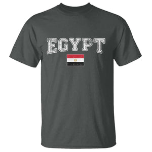 Vintage Egypt T Shirt Distressed Flag Patriotic Football Fan Pride Gift for Egyptians TS10 Dark Heather Print Your Wear