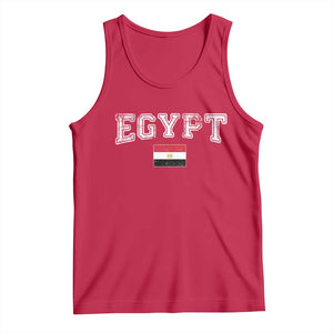 Vintage Egypt Tank Top Distressed Flag Patriotic Football Fan Pride Gift for Egyptians TS10 Red Print Your Wear