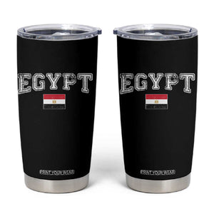 Vintage Egypt Tumbler Cup Distressed Flag Patriotic Football Fan Pride Gift for Egyptians TS10 Black Print Your Wear