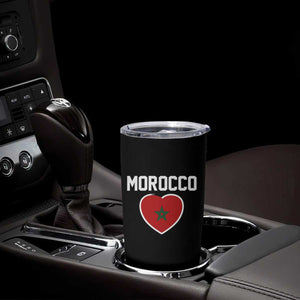 Morocco Heart Flag Tumbler Cup Patriotic Love Gift for Proud Moroccan TS10 Print Your Wear