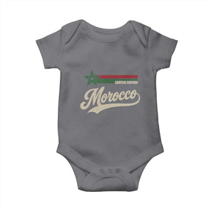 Morocco Baby Onesie Limited Edition Vintage Moroccan Pride Retro TS10 Charcoal Print Your Wear