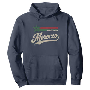 Morocco Hoodie Limited Edition Vintage Moroccan Pride Retro TS10 Navy Print Your Wear
