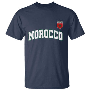Morocco Moroccan Flag Vintage Pride T Shirt TS10 Navy Print Your Wear