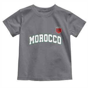 Morocco Moroccan Flag Vintage Pride Toddler T Shirt TS10 Charcoal Print Your Wear