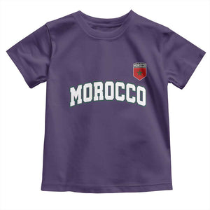 Morocco Moroccan Flag Vintage Pride Toddler T Shirt TS10 Purple Print Your Wear