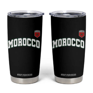 Morocco Moroccan Flag Vintage Pride Tumbler Cup TS10 Black Print Your Wear