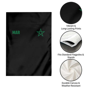 Morocco Garden Flag Green Star Minimalist Patriotic Pride Gift for Proud Moroccan TS10 Print Your Wear