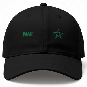 Morocco Baseball Cap Green Star Minimalist Patriotic Pride Gift for Proud Moroccan TS10 Print Your Wear