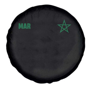 Morocco Spare Tire Cover Green Star Minimalist Patriotic Pride Gift for Proud Moroccan TS10 Print Your Wear