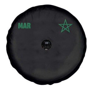 Morocco Spare Tire Cover Green Star Minimalist Patriotic Pride Gift for Proud Moroccan TS10 Print Your Wear