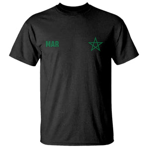 Morocco T Shirt Green Star Minimalist Patriotic Pride Gift for Proud Moroccan TS10 Black Print Your Wear