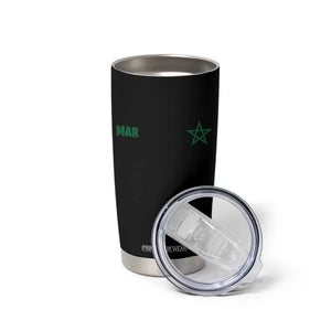 Morocco Tumbler Cup Green Star Minimalist Patriotic Pride Gift for Proud Moroccan TS10 Print Your Wear