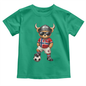 Norway Soccer Fan Toddler T Shirt Cool Viking Bear Nordic Football Norwegian Flag TS10 Irish Green Print Your Wear