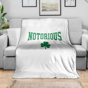 Irish Pride Boxing Fighting Notorious Throw Blanket Retro Shamrock Varsity Irish Lucky Clover Graphic TS10 Print Your Wear