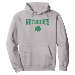 Irish Pride Boxing Fighting Notorious Hoodie Retro Shamrock Varsity Irish Lucky Clover Graphic TS10 Ice Gray Print Your Wear