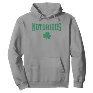 Irish Pride Boxing Fighting Notorious Hoodie Retro Shamrock Varsity Irish Lucky Clover Graphic TS10 Sport Gray Print Your Wear