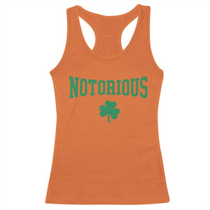Irish Pride Boxing Fighting Notorious Racerback Tank Top Retro Shamrock Varsity Irish Lucky Clover Graphic TS10 Orange Print Your Wear