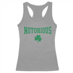 Irish Pride Boxing Fighting Notorious Racerback Tank Top Retro Shamrock Varsity Irish Lucky Clover Graphic TS10 Sport Gray Print Your Wear