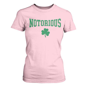 Irish Pride Boxing Fighting Notorious T Shirt For Women Retro Shamrock Varsity Irish Lucky Clover Graphic TS10 Light Pink Print Your Wear