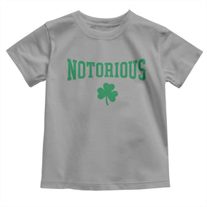 Irish Pride Boxing Fighting Notorious Toddler T Shirt Retro Shamrock Varsity Irish Lucky Clover Graphic TS10 Sport Gray Print Your Wear