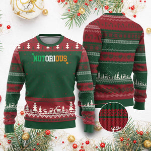 Irish Pride Boxing Fighting Notorious Ugly Christmas Sweater Irish Flag Lucky Shamrock Graphic TS10 Print Your Wear