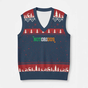 Irish Pride Boxing Fighting Notorious V-Neck Knit Sweater Vest Irish Flag Lucky Shamrock Graphic TS10 Navy Red Print Your Wear