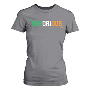 Irish Pride Boxing Fighting Notorious T Shirt For Women Irish Flag Lucky Shamrock Graphic TS10 Charcoal Print Your Wear