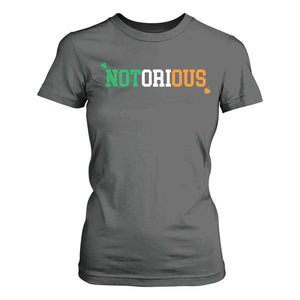 Irish Pride Boxing Fighting Notorious T Shirt For Women Irish Flag Lucky Shamrock Graphic TS10 Dark Heather Print Your Wear