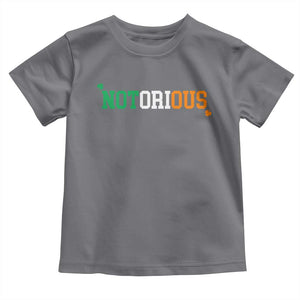 Irish Pride Boxing Fighting Notorious Toddler T Shirt Irish Flag Lucky Shamrock Graphic TS10 Charcoal Print Your Wear