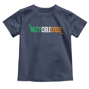 Irish Pride Boxing Fighting Notorious Toddler T Shirt Irish Flag Lucky Shamrock Graphic TS10 Navy Print Your Wear